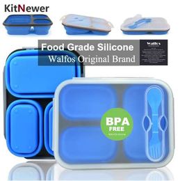 Portable lunch box Silicon Collapsible microwave Lunch Box bento box-thermos folding lunch box set food container