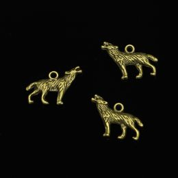 57pcs Zinc Alloy Charms Antique Bronze Plated howling wolf Charms for Jewellery Making DIY Handmade Pendants 26*20mm