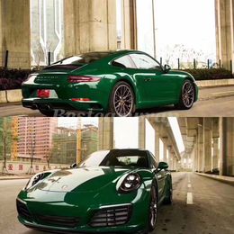 2019 New Gloss Forest Dark Green Vinyl Wrap For Car Wrap Film With Air bubble Free Lke 3M quality vinilo adhesivo Size:1.52*20m( 5x67ft)