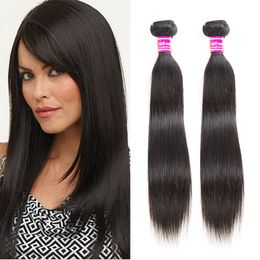 Seller Recommend 8A Brazilian Straight 20 22 24 26 Inch Virgin Human Hair Bundles Vendors Unprocessed Hair Extensions Wefts For Black Woman