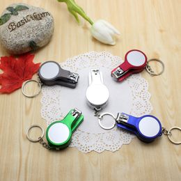 Creative stationery Keychain office culture and education portable lovely nail clipper mirror ball pen promotional gift pen