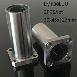 2pcs/lot LMK30LUU 30mm linear ball bearings long square flanged bearings linear motion bearings 3d printer parts cnc router 30x45x123mm