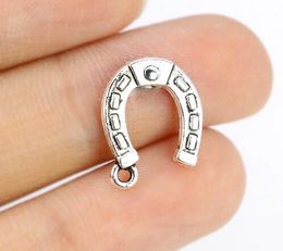 200Pcs alloy U Lucky Horseshoe Charms Antique silver Charms Pendant For necklace Jewellery Making findings 15x12mm