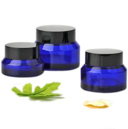 15g 30g 50g Refillable Glass Amber Facial Cream Jar Empty Cosmetic Sample Transparent Emulsion Container LX3013