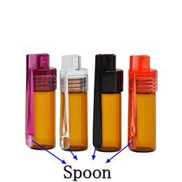 Colourful Snuff Spoon Glass Bottle Smoking Pipe Multiple Uses Store Box Storage Portable High Quality Plastic Easy Clean More Sizes