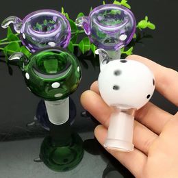 Coloured dot hook glass foam head Glass Bbong Wwater Pipe Titanium nail grinder, Glass Bubblers For Smoking Pipe Mix Colours
