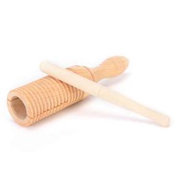1 Set Kids Children Wooden Sound Tube Crow Sounder Musical Toy Percussion Instrument Toy Musical Instrument Gift