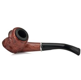 Classic retro, short style, old man, pipe, portable tobacco, bucket, bent wood, circulating Philtre pipe.
