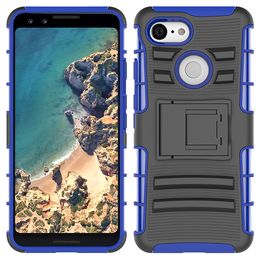 For LG Q7 Alcatel 7 Armour Hybrid Case PC Sillicon 3 in 1 Combo Holster Belt Clip Protective Defender Kickstand Phone Cover