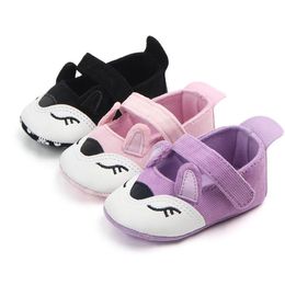 New 0-18M Toddler Baby Girl Soft PU Princess Shoes Cute Fox Infant Prewalker Newborn Baby Shoes