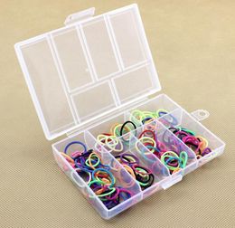 200pcs Empty 6 Compartment Plastic Clear Storage Box For Jewellery Nail Art Container Sundries Organiser Free Shipping lin4204