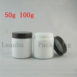 50g 100g White Glass Bottle For Facial Mask, Facial Cream, Grind Arenaceous Cream Container Cream Jars Cosmetic Packaging