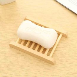 Free shipping 100PCS Natural Bamboo Wooden Soap Dish Wooden Soap Tray Holder Storage Soap Rack Plate Box Container for Bath Shower Bathroom