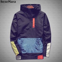 Wholesale-2017 Casual Men's Jackets Waterproof Spring Hooded Coats Men Outerwear Casual Brand Male Clothing Plus Size M-5XL