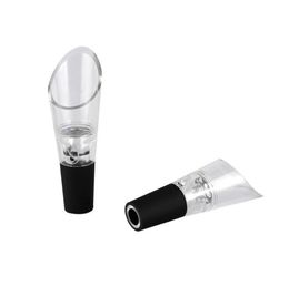 Red Wine Aerator Plastic Wine Pourer Pour Spout with Rubber Bottle Stopper Decanter Bar Tools SN1077