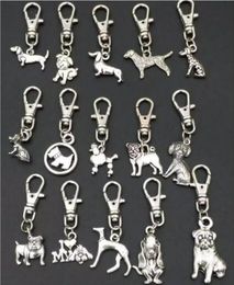 High quality key pendant Antique Silver Zinc Alloy Mixed dog Key Chains DIY Keys Car Bag Handbag Jewelry Accessories A88