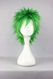 Cosplay Costume Wigs Spik Punk GUNDAM Nicol Amarfi St Patricks Day green Hair