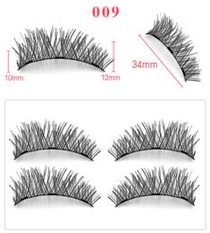 High -grade Fiber 3D Magnetic False Eyelash Pro Makeup Accessories for Eyes 3 Magnet Fake Lashes DHL Free