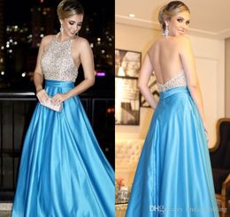 Satin Evening Dress A-line Long Backless Formal Holiday Celebrity Wear Prom Party Gown Custom Made Plus Size
