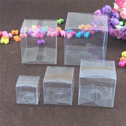 8 Size Square Plastic Clear PVC Boxes Transparent Waterproof Gift Box PVC Carry Cases Packaging Box For jewelry/Candy/toys LZ0743