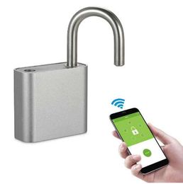 Wireless Padlock Bluetooth Smart Lock Keyless Remote Control Locker Metal Design Wireless App Control Padlock for AndroidiOS