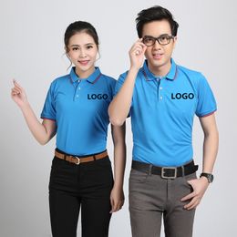 Men Women Printing Overalls Polo Shirts Team Customised Print work clothes T-shirt Short Sleeve Plus Sizes