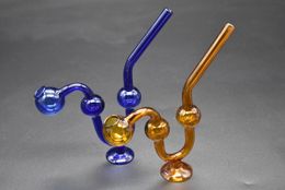 high quality large bubbler thick Colorful Snake like Oil Burners Glass Pipes Bong Glass tobacco Water Pipes for smoking Hookahs Pipe