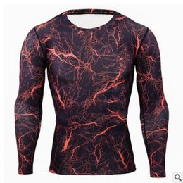 New Camouflage Military T-shirt Bodybuilding Tights Fitness Mens Dry Quick Camo Long Sleeve T Shirts Crossfit Compression Shirt