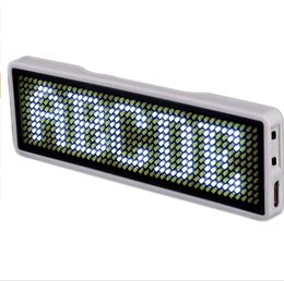 LED Name Tag world cup tag Rechargeable 44x11 Dots Red Colour Scrolling Message LED Name Badge