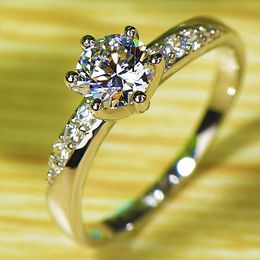 choucong Precious Stone Diamond 925 sterling Silver Wedding Ring Sz 3-11 Free shipping Gift