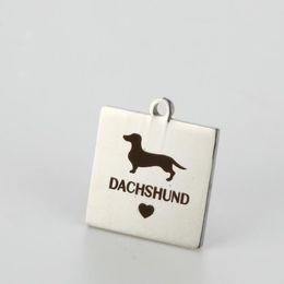Fashion Jewellery accessories Animal Dachshund German Shepherd Golden Retriever stainless steel Pet Dog Doggy keychain Gift