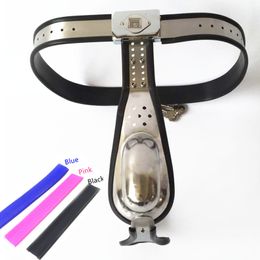 Chastity Belt Stainless Steel Chastity Pants with Removable Anal Bead Plugs Chastity Locks Male Underwear Sex Toys for Men G7-4-59