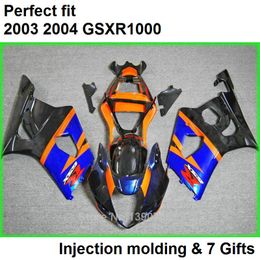 Black blue fairings set for SUZUKI GSXR 1000 K3 2003 2004 fairing kit GSXR1000 03 04 bodywork GSXR1000 ER30