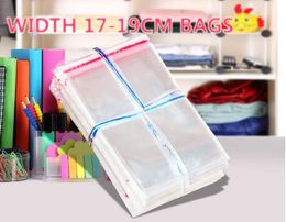 500pcs/lot width 17-19cm Clear Cellophane Cello Bags Plastic OPP Card Display Self Adhesive Peel Seal free shipping by express