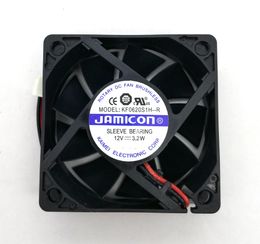 New Original JAMICON KF0620S1H-R DC12V 3.2W SLEEVE BEARING 2Lines 60*60*20MM Computer cooling fan