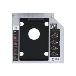 9.5mm Aluminium SATA HDD SSD Enclosure Hard Disc Drive Bay Caddy Optical DVD Adapter for Laptop with Retail Package