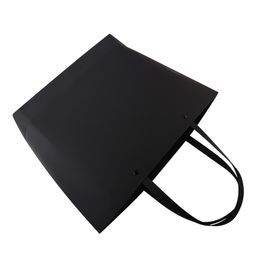 42*46cm+12cm Black card Kraft paper portable Thicken Ship type Rivets Trapezoidal the mall Fashion clothing Custom gift Advertising Bags