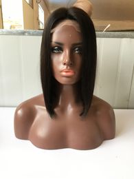 natural Colour 2 4 for charming women short bob wigs brazilian indian malaysian remy hair straight lace front human hair wigs