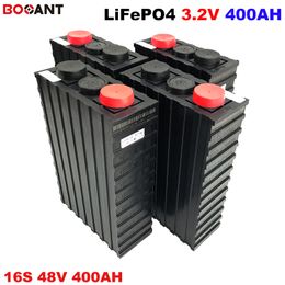 16pcs 48V 400Ah 3.2V LiFePo4 Battery For Electric Bike, Solar Energy Storage DIY Lithium Battery 12V 24V 36V 48V 60V 72V battery