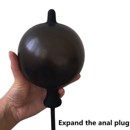 Inflável butt plug expansível dilatador anal inflar anal plugue anal dildo ar-enchido ar-cheia bomba sexo brinquedos para homens mulher gay sem vibrador