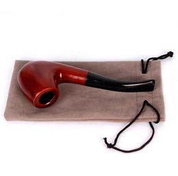 The new smooth round bottom classic red sandalwood pipe man conveniently hand-made cigarette smoking accessories.