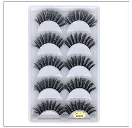 Thick 3D mink hair lashes natural long reusable false eyelashes makeup handmade real mink fur hair soft & vivid drop shipping fake lashes