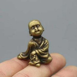 Antique free Little monk bronze small ornaments small pieces accessories boutique old Copper