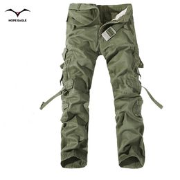 2018 New Men Cargo Pants army green big pockets decoration mens Casual trousers easy wash male autumn army pants plus size 42