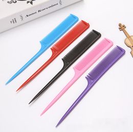 Hair Salon Tools Plastic Hair Pointed Tail Comb Hairdresser Hair Cutting Styling Makeup Comb Free Shipping LX3206