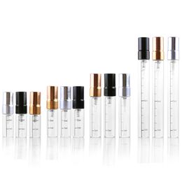 2ML 3ML 5ML 10ML Clear Glass Spray Bottle Portable Perfume Atomizer Mini Sample Test Tube Bottle Thin Glass Vials F568