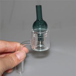 Smoking Set XXL Quartz Thermal Banger Bubble With glas carb cap 10/14/18mm Double Tube Quart Nails Tips Bangers glass bongs