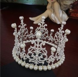 Bridal ornaments, Korean style crown pearls, headwear, wedding accessories, little princess, birthday crown ornaments