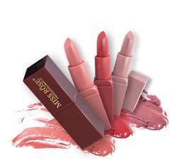 Miss Rose Matte Lipstick Waterproof Nutritious Easy to Wear Lipstick Long Lasting Lips Makeup 8 Colours