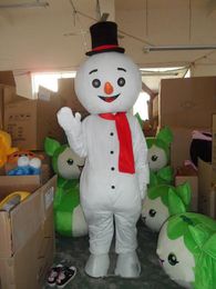 2018 Discount factory sale Adult Size Snowman Mascot Costume White Xmas Winter Mascot Snowman Carnival Party Cosply Mascotte